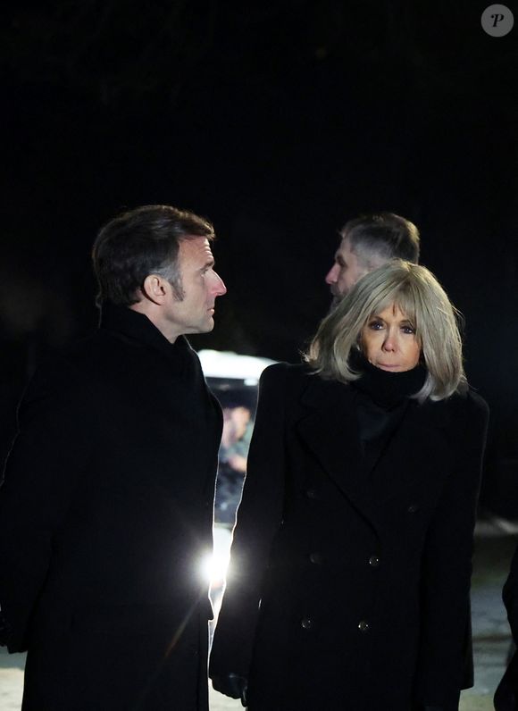 Le président Emmanuel Macron et sa femme Brigitte Macron ont visité le pavillon français. Commémorations du 80ème anniversaire de la libération du camp de concentration et d'extermination nazi d'Auschwitz-Birkenau par l'Armée rouge à Oswiecim en Pologne le 27 janvier 2025.
© Dominique Jacovides / Bestimage