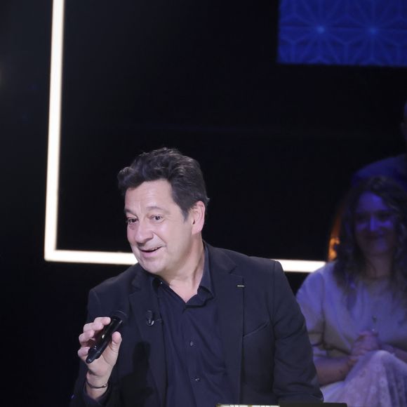 Exclusif - Laurent Gerra, lors de l'enregistrement de l'émission "La Boîte à secrets", présentée par F.Bollaert et diffusée le 10 octobre 2025 sur France 3, dans les studios du Lendit à Saint-Denis, Seine Saint-Denis, France, le 22 septembre 2025. © Jack Tribeca/Bestimage