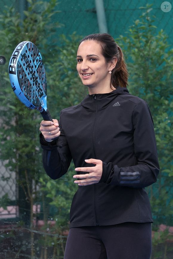 Charlotte Gabas lors du Tournoi de Padel des Célébrités du Lagardere Paris Racing pour l'Institut Imagine le 17 mai 2024 à Paris, France. Photo by Nasser Berzane/ABACAPRESS.COM