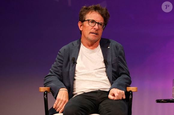 Michael J. Fox participe au salon "Bits & Pretzels HealthTech 2023" à Munich, le 20 juin 2023. Action Press / Bestimage