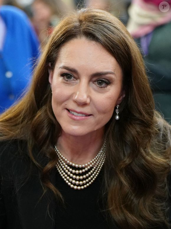 Le prince William, prince de Galles, et Catherine (Kate) Middleton, princesse de Galles, assistent à une cérémonie de commémoration des 80 ans de la libération du camp de concentration d'Auschwitz-Birkenau au Guildhall à Londres, le 26 janvier 2025 (Julien Burton / Bestimage).