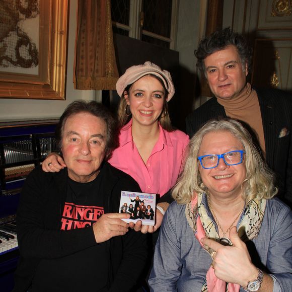 Exclusif - Richard Dewitte, Les amoureux du Sacré Coeur (Sandy LR et François Deblaye), Pierre-Jean Chalençon - People lors d'une soirée cocktail chez Pierre-Jean de Chalençon au Palais Vivienne à Paris. Le 2 février 2022