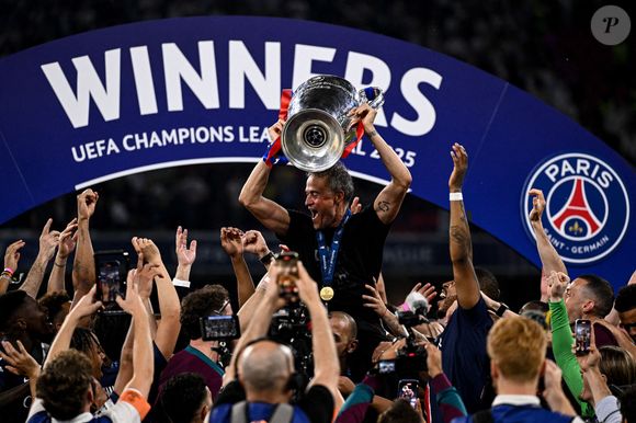 Luis Enrique - Le PSG remporte la Ligue Des Champions 2025, pour la première fois de son histoire, face à l'Inter Milan (5-0) à l'Allianz Arena de Munich, le 31 mai 2025. Photo : Image Sport/PsnewZ/Bestimage