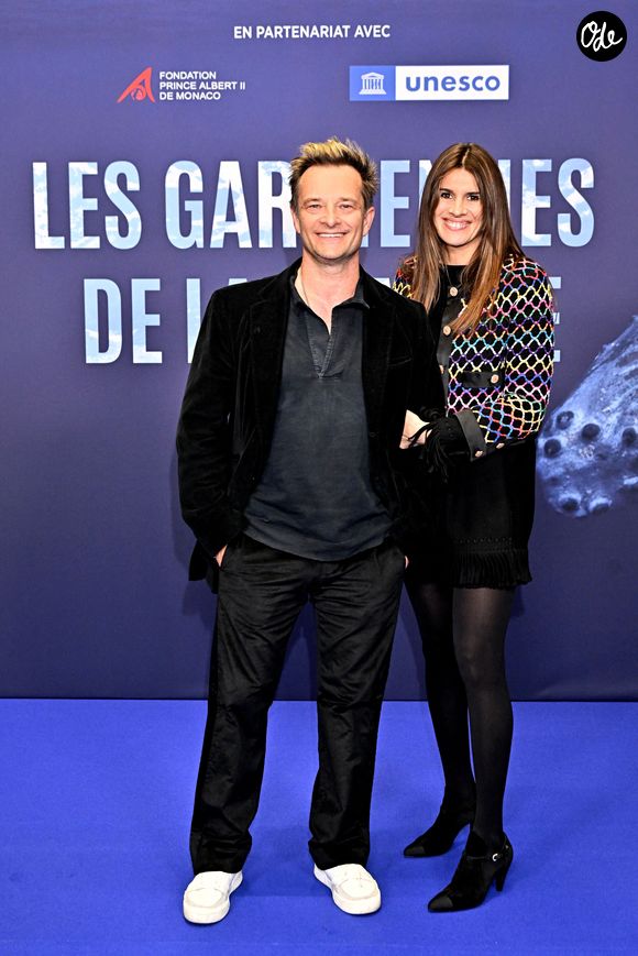 David Hallyday et sa femme Alexandra Pastor durant l'avant première mondiale au Grimaldi Forum à Monaco, le 9 février 2023, du film "Les gardiennes de la planète" réalisé par Jean-Albert Lièvre et raconté par J.Dujardin. © Bruno Bebert / Bestimage