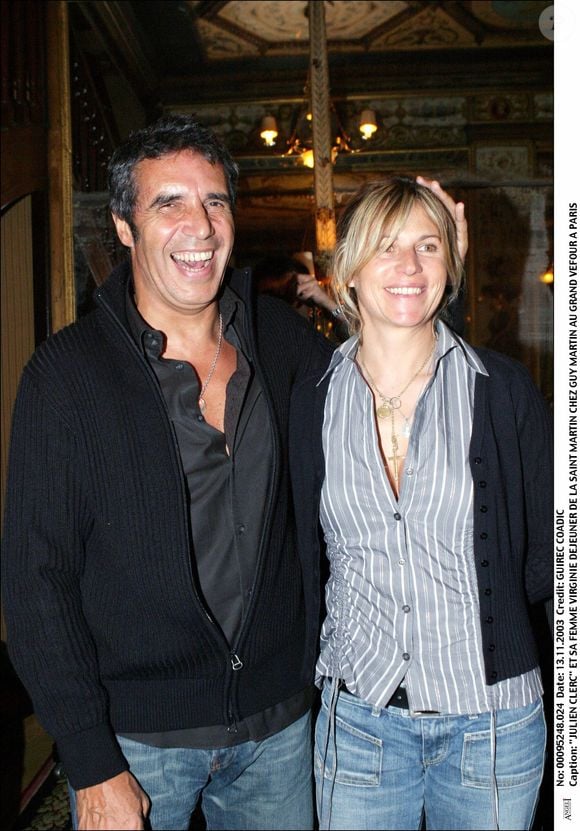 Julien Clerc et Virginie Coupérie-Eiffel au Grand Vefour en 2003. © COADIC GUIREC / BESTIMAGE