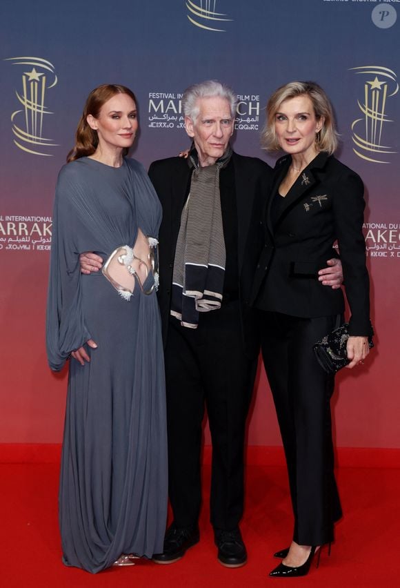 Diane Kruger, David Cronenberg, Melita Toscan du Plantier - Tapis rouge du 21ème Festival du film de Marrakech au Maroc le 2 Décembre 2024. © Dominique Jacovides/Bestimage