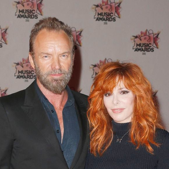 Sting, Mylène Farmer - Arrivées à la 17ème cérémonie des NRJ Music Awards 2015 au Palais des Festivals à Cannes, le 7 novembre 2015. © Christophe Aubert via Bestimage