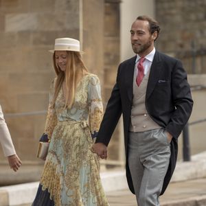 James Middleton et sa compagne Alizee Thevenet - Mariage de Lady Gabriella Windsor avec Thomas Kingston dans la chapelle Saint-Georges du château de Windsor le 18 mai 2019. EXPRESS SYNDICATION / BESTIMAGE