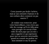 Camille Santoro remercie ses abonnés, le 17 juin 2025