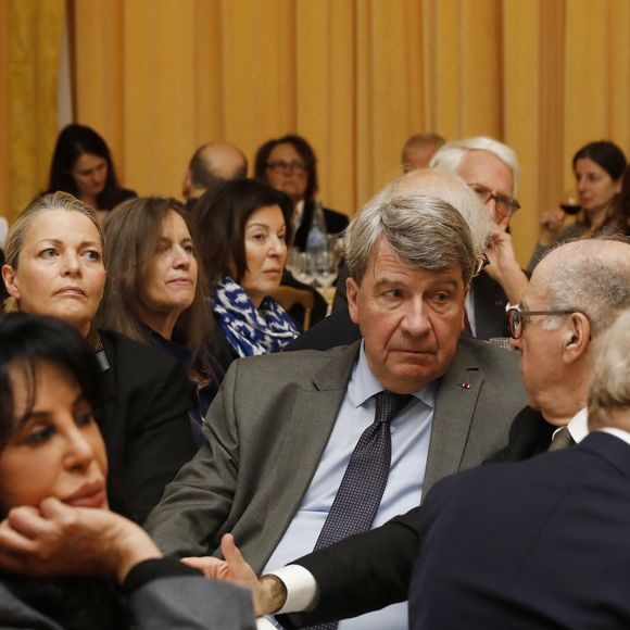 Exclusif - Yamina Benguigui, Xavier Darcos - Dîner du Cercle de la Revue des Deux Mondes au Cercle de l'Union Interallié à Paris le 11 marx 2025. © Marc Ausset-Lacroix/Bestimage