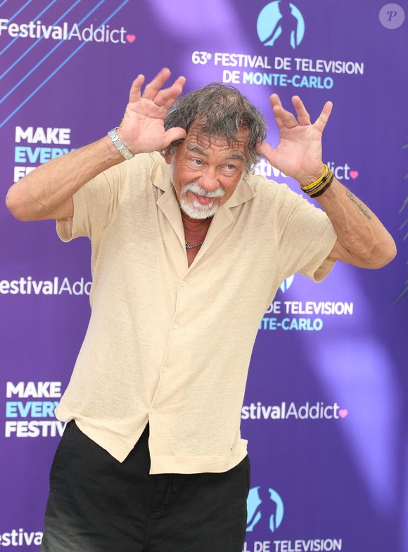 Olivier Marchal au photocall lors de la 63ème édition du Festival de television de Monte-Carlo le 17 juin 2024. © Denis Guignebourg