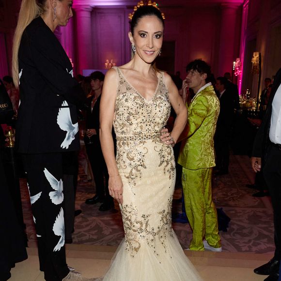 Fabienne Carat (robe Christophe Guillarmé)  lors de la 11ème édition de la soirée Global Gift Gala à l'hôtel Four Seasons George V à Paris le 30 septembre 2023. © Cyril Moreau / Bestimage