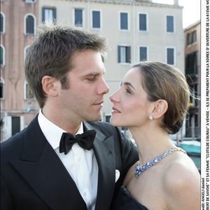Clotilde Courau et Emmanuel Philibert de Savoie à Venise pour la 61e Mostra. DANIEL ANGELI / BESTIMAGE