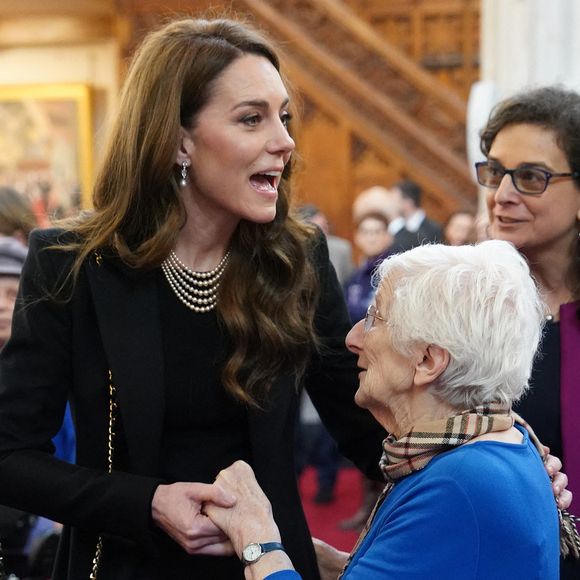 Le prince William, prince de Galles, et Catherine (Kate) Middleton, princesse de Galles, assistent à une cérémonie de commémoration des 80 ans de la libération du camp de concentration d'Auschwitz-Birkenau au Guildhall à Londres, le 26 janvier 2025.