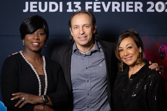 Sarah Abitbol, Surya Bonaly et Philippe Candeloro assistent à la cérémonie des Victoires du Sport au Palais Nikaia à Nice, France, le 13 février 2025. Photo Shootpix/Abaca
