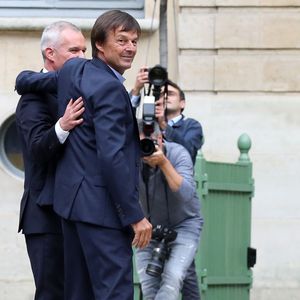 Passation de pouvoir entre le ministre de la Transition Ecologique et Solidaire, Nicolas Hulot et son successeur François de Rugy, au ministère de l'Ecologie, hôtel de Roquelaure, à Paris, le 4 septembre 2018.  © Stéphane Lemouton / Bestimage