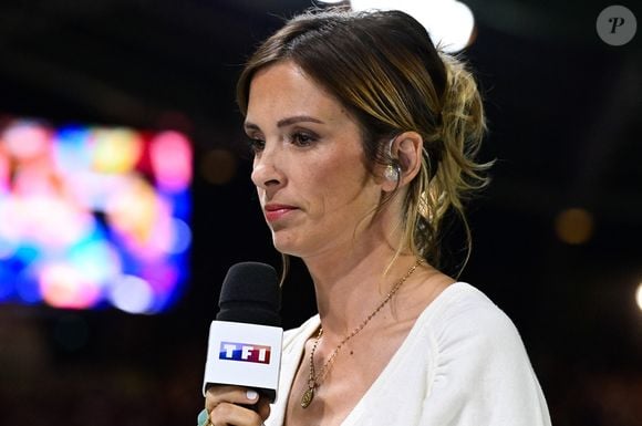 Isabelle Ithurburu - Test match international de rugby à XV avant la Coupe du monde entre la France et les Fidji au stade de la Beaujoire à Nantes, France, le 19 août 2023. la France a gagné 34-17. © Federico Pestellini/Panoramic/Bestimage