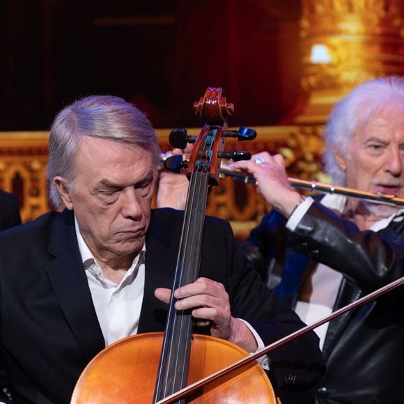 Gérard Lenorman, Salvatore Adamo, Hugues Aufray - Tournage de l'émission "La Fine Equipe de Pierre Palmade", diffusée le 25 juin sur France 2 ©Cyril Moreau-Tiziano Da Silva / Bestimage