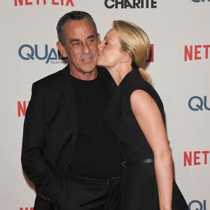 Thierry Ardisson et sa femme Audrey Crespo-Mara à l'avant-première de série télévisé TF1 "Le Bazar de la Charité" au Grand Rex à Paris, France, le 30 septembre 2019. © Coadic Guirec/Bestimage