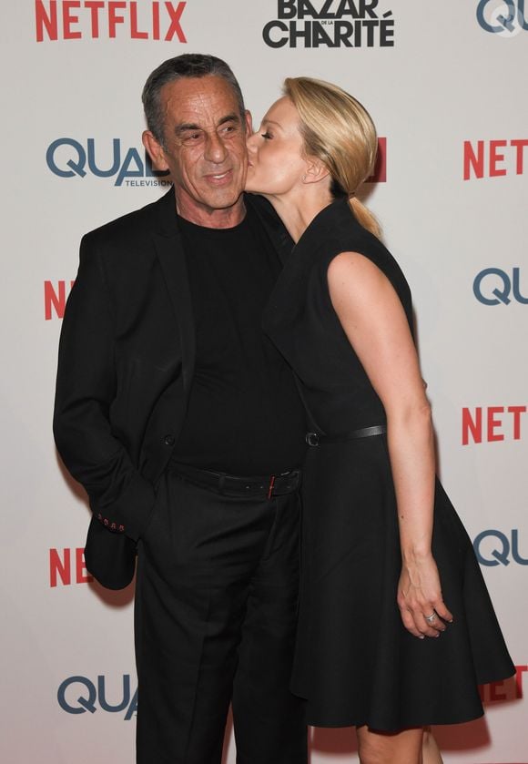 Thierry Ardisson et sa femme Audrey Crespo-Mara à l'avant-première de série télévisé TF1 "Le Bazar de la Charité" au Grand Rex à Paris, France, le 30 septembre 2019. © Coadic Guirec/Bestimage