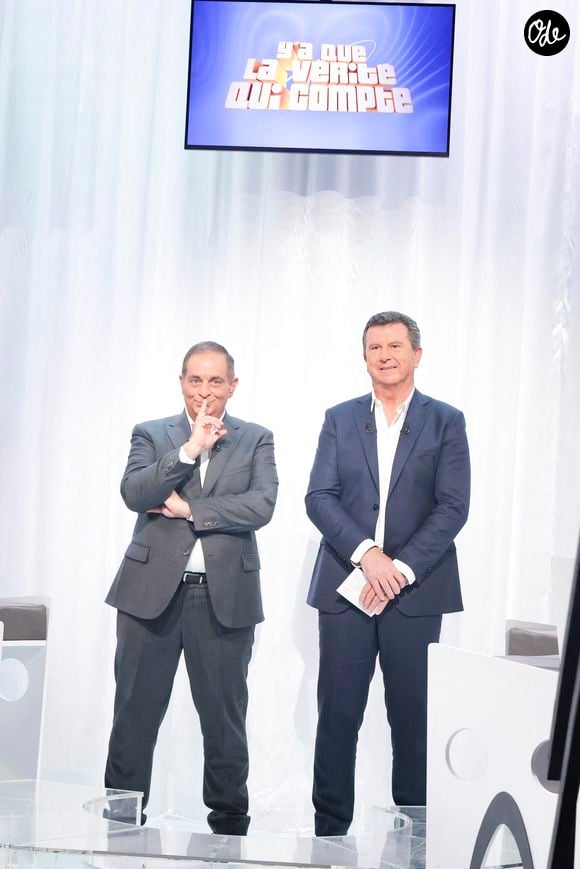 Exclusif - Laurent Fontaine, Pascal Bataille - Enregistrement de l'émission "Y'a que la vérité qui compte", présentée par L.Fontaine et P.Bataille, et diffusée sur C8 à partir du 12 octobre
© Jack Tribeca / Bestimage