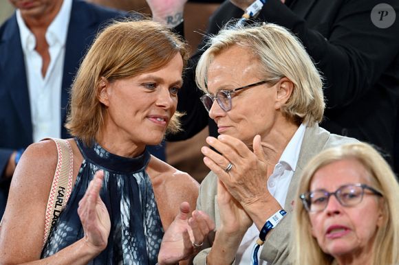 Muriel Robin et Anne Le Nen dans les gradins de Roland Garros le 03 juin 2025 à Paris, France. Photo by ABACAPRESS.COM