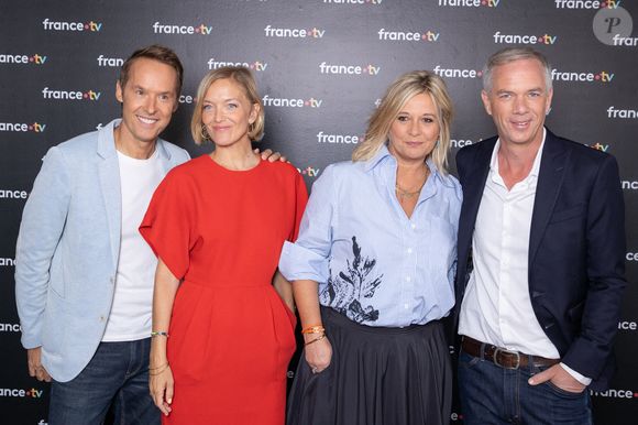 Damien Thevenot, Maya Lauque, Flavie Flament, Julien Arnaud assistent à la présentation de presse de France TV le 04 septembre 2024 à Paris, France. Photo par Nasser Berzane/ABACAPRESS.COM