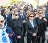 Sophie Tapie, Dominique Tapie, Nathalie Michaux Tapie (fille du défunt) - Les marseillais et la famille accompagnent Bernard Tapie jusqu'à la Cathédrale La Major à Marseille le 8 octobre 2021.

© Santini / Jacovides / Bestimage