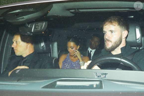 Kim Kardashian à la soirée d'anniversaire de sa maman Kris Jenner à Beverly Hills, dans la maison de Jeff Bezos, le 8 novembre 2025. © Backgrid USA / Bestimage