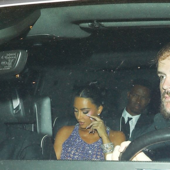 Kim Kardashian à la soirée d'anniversaire de sa maman Kris Jenner à Beverly Hills, dans la maison de Jeff Bezos, le 8 novembre 2025. © Backgrid USA / Bestimage