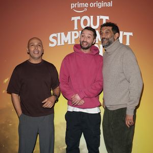 Eric Judor, Boris et Ramzy Bedia - Photocall de l'avant-première de la série "Tout Simplement Fan" sur Prime Vidéo à La Scala à Paris le 17 février 2026. © Coadic Guirec/bestimage