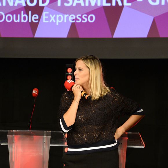 Arnaud Tsamere, Justine Salmon - Conférence de presse de rentrée du groupe RTL à Paris le 7 septembre 2016. © Coadic Guirec / Bestimage