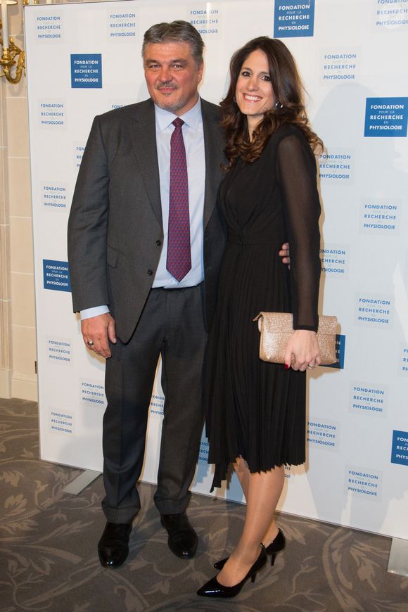 David Douillet et son épouse Vanessa Carrara assistent au gala ' Les Stethos D'Or 2019' au Four Seasons Hotel George V le 11 mars 2019 à Paris, France. Photo by Nasser Berzane/ABACAPRESS.COM