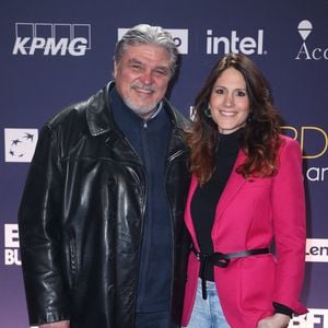 David Douillet et sa femme Vanessa Carrara aux 20e BFM Awards au Grand Palais à Paris, France, le 13 janvier 2025. Photo by Jerome Domine/ABACAPRESS.COM