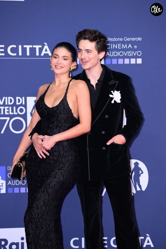 Kylie Jenner et Timothee Chalamet - Les célébrités lors de la 70ème cérémonie des "David di Donatello Awards" à Rome, le 7 mai 2025. 

© Bestimage