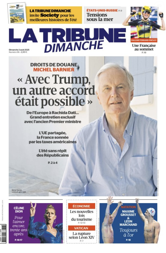 "La Tribune Dimanche" 3 août 2025