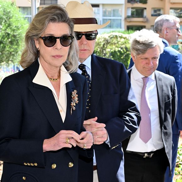 Le prince Albert II de Monaco et la princesse Caroline de Hanovre ont célébré les 40 ans d'existence de la Roseraie Princesse Grace, le 3 mai 2024, à Monaco. © Bruno Bebert / Bestimage