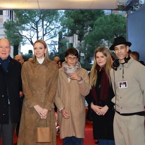 Le prince Albert II de Monaco, La princesse Charlène de Monaco, La princesse Stéphanie de Monaco, Camille Gottlieb lors du spectacle Monaco sous les Etoiles, sous le chapiteau de Fontvieille à Monaco, le 22 décembre 2025. 
© Claudia Albuquerque / Bestimage