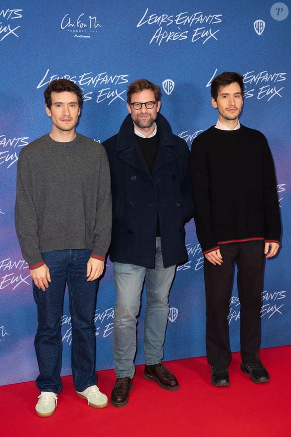 Zoran Boukherma, Nicolas Mathieu et Ludvic Boukherma assistent à la première de Leurs Enfants Apres Eux au cinéma Mk2 Bibliotheque à Paris, France, le 21 novembre 2024. Photo by Aurore Marechal/ABACAPRESS.COM