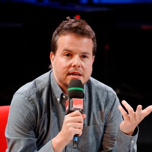 Nicolas Demorand assistant à la conférence de presse annuelle de la station de radio Radio France à Paris, France, 26 août 2015. Photo par Alban Wyters/ABACAPRESS.COM