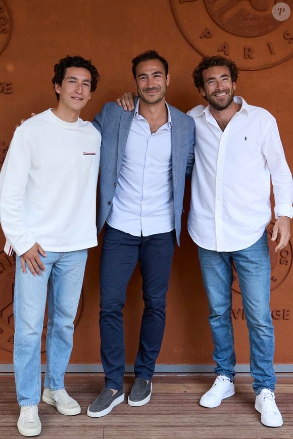 Louis Kretz,Valentin Kretz et Martin Kretz au village lors des Internationaux de France de tennis de Roland Garros 2024, à Paris, France, le 4 juin 2024. © Jacovides-Moreau/Bestimage