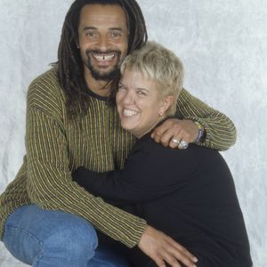 Archives - En France, rendez-vous en studio, à l'occasion de la soirée des Enfoirés pour les RESTOS DU COEUR, Yannick Noah et Mimie Mathy. © Michel Marizy via Bestimage