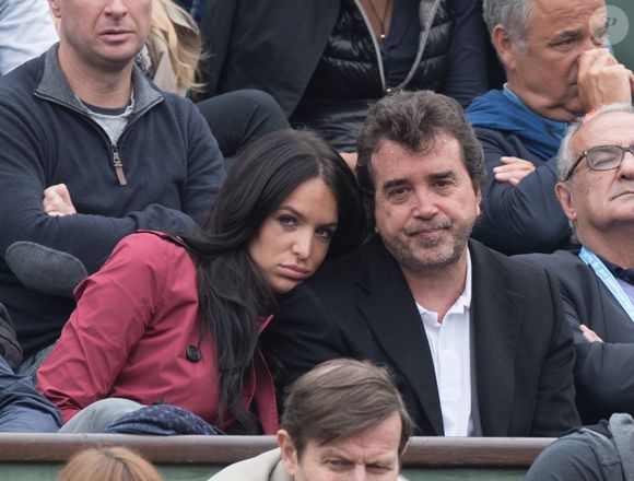 Jade Foret et Arnaud Lagardère dans la Tribune VIP lors des Internationaux de France de Tennis à Roland-Garros à Paris, France, le 1er juin 2016. Photo par Laurent Zabulon/ABACAPRESS.COM