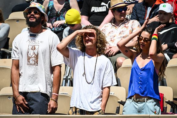 Joakim Noah, Jenaye Noah et Joalukas Noah - Concert de Yannick Noah lors des internationaux de France de Tennis de Roland Garros 2023 à Paris le 27 mai 2023. © Matthieu Mirville/Bestimage