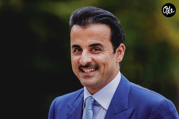 Le président allemand Frank-Walter Steinmeier accueille l'émir du Qatar, Cheikh Tamim ben Hamad al-Thani, au palais présidentiel de Bellevue à Berlin, Allemagne, le 22 octobre 2024. © Imago/Panoramic/Bestimage