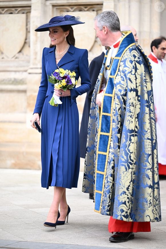 Catherine - Princesse de Galles quitte le service annuel de célébration du Jour du Commonwealth à l'Abbaye de Westminster, Londres. Backgrid UK/ Bestimage