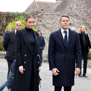 Exclusif - Vittoria de Savoie et son père Emmanuel-Philibert de Savoie - La famille de Savoie s'est retrouvée à l'abbaye de Hautecombe lors d'une messe pour célébrer les 40 ans de la disparition du dernier roi régnant d'Italie, Humbert II de Savoie à Saint-Pierre-de-Curtille, le 18 Mars 2023. © Dominique Jacovides/Bestimage