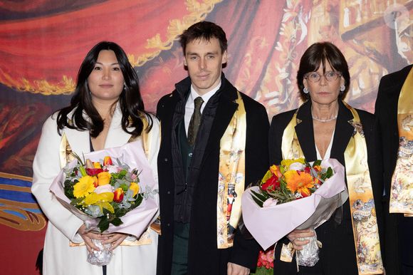 Louis et Marie Ducruet, la princesse Stéphanie de Monaco - Soirée de clôture du 47ème Festival International du Cirque de Monte-Carlo sous le chapiteau de Fontvieille à Monaco, le 21 janvier 2025. © Olivier Huitel / Pool Monaco / Bestimage