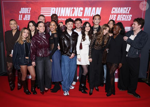 Les élèves de la Star Academy 2025 (G-D) Mélissa, Ambre, Théo L., Lily, Noah, Léane, Léo, Théo P., Jeanne, Victor, Anouk, Ema, Sarah et Bastiaan lors de la première de Running Man au cinéma UGC Ciné Cité Bercy à Paris le 3 novembre 2025.

© Denis Guignebourg / Bestimage