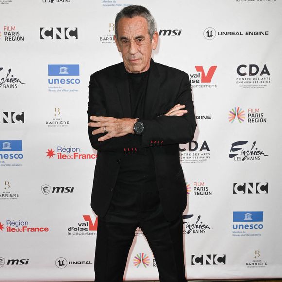 Exclusif -  Thierry Ardisson a donné une conférence vendredi 28 janvier dans le cadre du PIDS Enghien (Pids Enghien - Le festival des effets spéciaux) à propos de sa nouvelle émission « Hôtel du temps ». Elle arrivera en mai sur France 2. Le premier numéro est consacré à Jean Gabin.
© Guirec Coadic / Bestimage